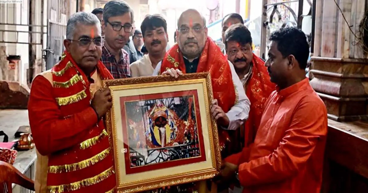 Union Home Minister Amit Shah performs puja at Dakshineswar Kali Temple in Kolkata